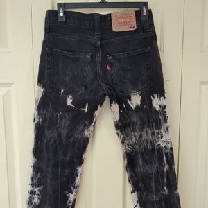Levi's Men's Black and White Patterned Jeans